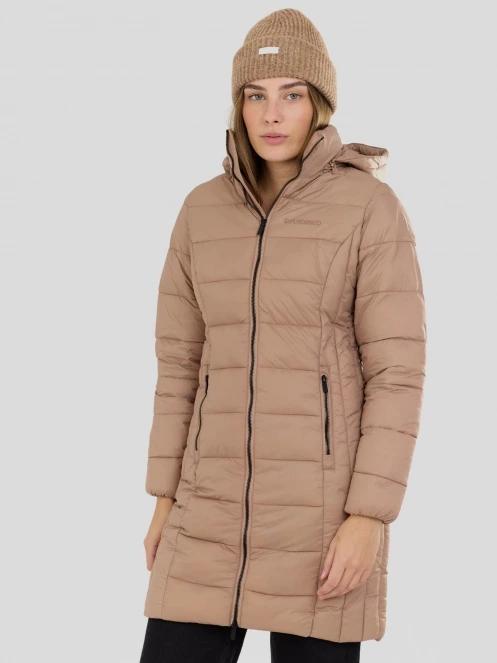 Fundango Lunel Padded Jacket damski pikowana kurtka przejściowa brąz 2