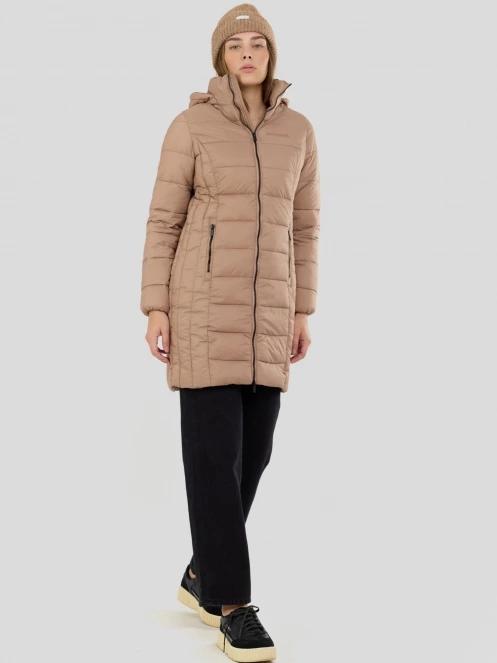 Fundango Lunel Padded Jacket damski pikowana kurtka przejściowa brąz 4