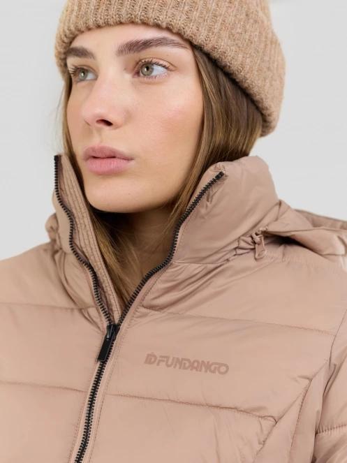 Fundango Lunel Padded Jacket damski pikowana kurtka przejściowa brąz 6
