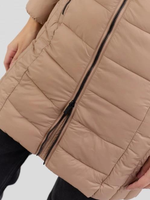 Fundango Lunel Padded Jacket damski pikowana kurtka przejściowa brąz 7