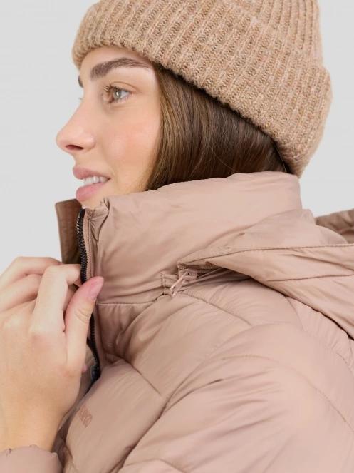 Fundango Lunel Padded Jacket damski pikowana kurtka przejściowa brąz 8