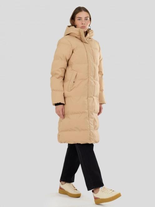 Fundango Cosycoat Long Padded Jacket damski pikowana kurtka zimowa żółty 4