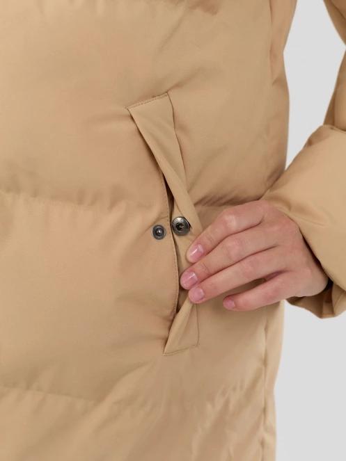 Fundango Cosycoat Long Padded Jacket damski pikowana kurtka zimowa żółty 7