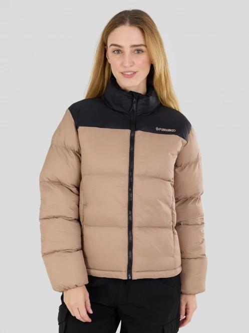 Fundango Nina Padded Jacket damski pikowana kurtka zimowa brąz 2
