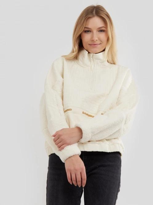 Fundango Calypso Hybrid Pullover damski bluza z polaru brąz 2