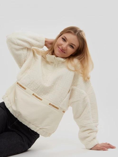 Fundango Calypso Hybrid Pullover damski bluza z polaru brąz 5