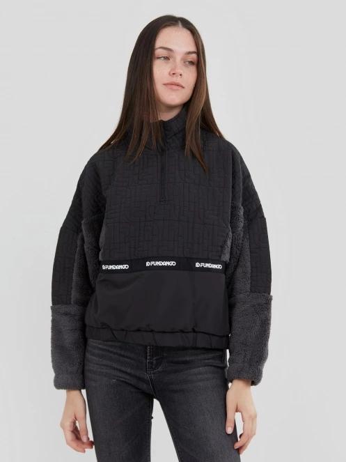 Fundango Calypso Hybrid Pullover damski bluza z polaru czarny 2