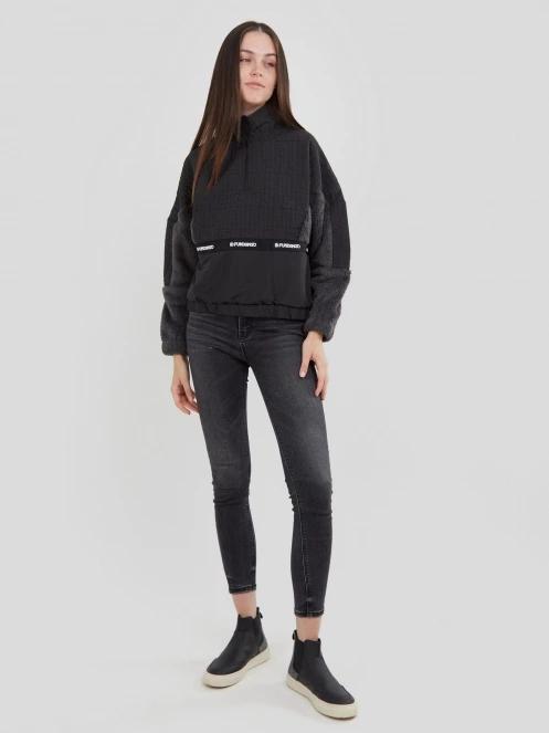 Fundango Calypso Hybrid Pullover damski bluza z polaru czarny 4