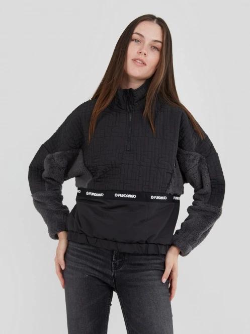Fundango Calypso Hybrid Pullover damski bluza z polaru czarny 5