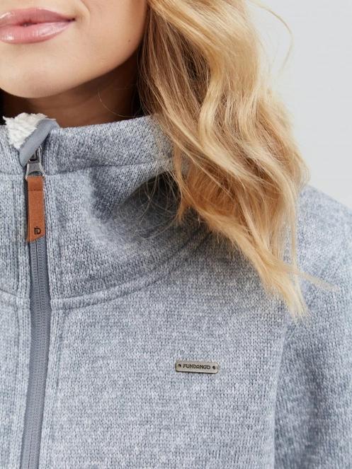 Fundango Ara Fleece Jacket damski sweter z kapturem szary 6