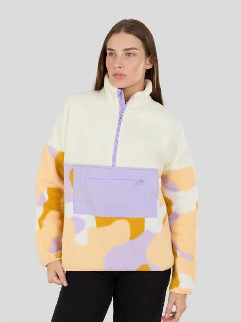 Fundango Riva Hybrid Pullover damski hybrydowa warstwa pośrednia biały 2