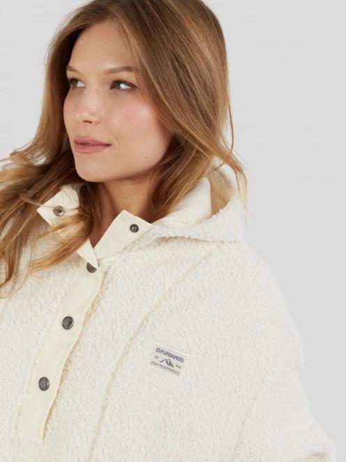 Fundango Juniper Pile Jacket damski sweter z kapturem biały 7