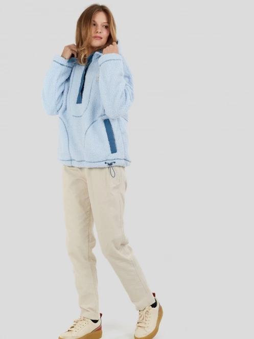 Fundango Juniper Pile Jacket damski sweter z kapturem jasnoniebieski 5