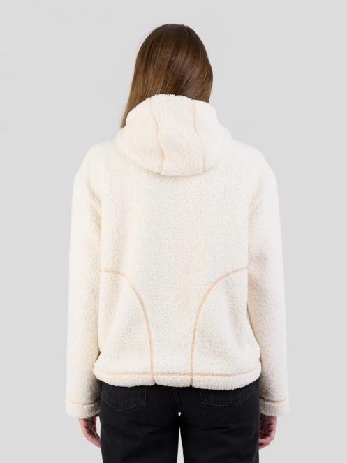 Fundango Juniper Pile Jacket damski sweter z kapturem biały 3
