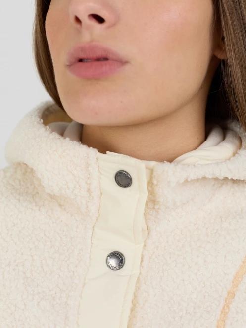 Fundango Juniper Pile Jacket damski sweter z kapturem biały 6
