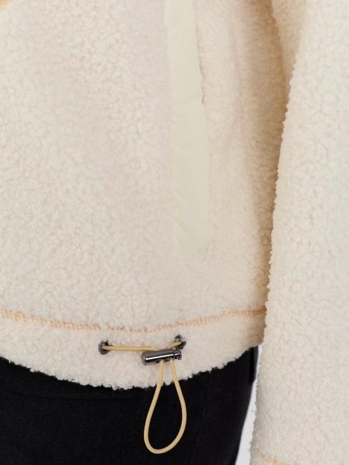 Fundango Juniper Pile Jacket damski sweter z kapturem biały 7
