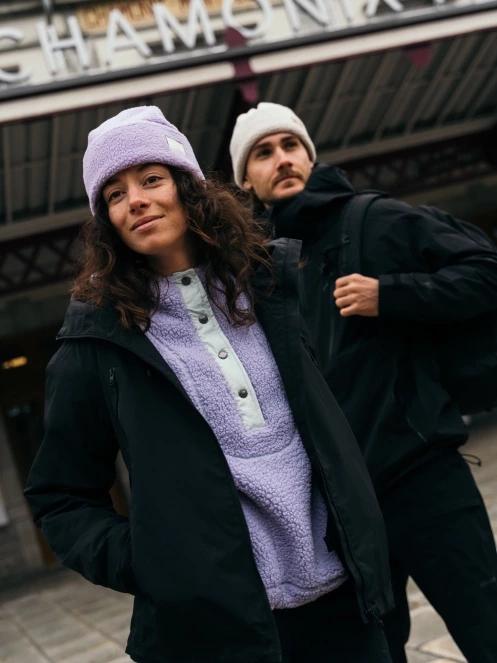 Fundango Juniper Pile Jacket damski sweter z kapturem fiolet 14