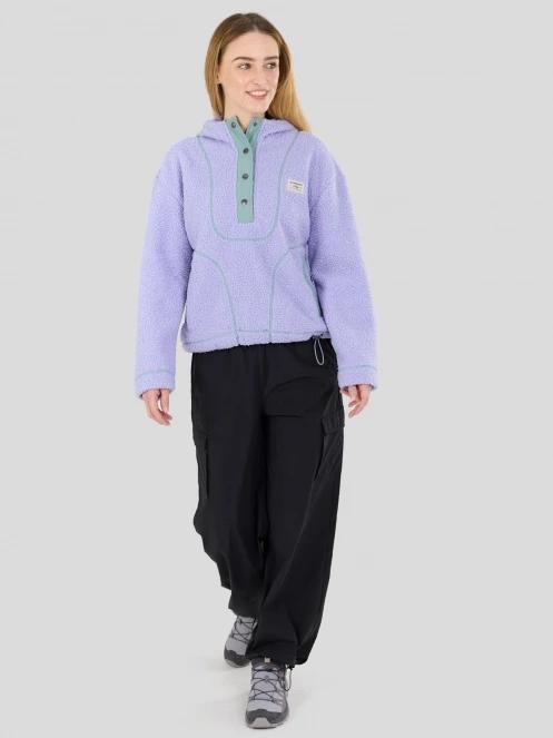 Fundango Juniper Pile Jacket damski sweter z kapturem fiolet 4