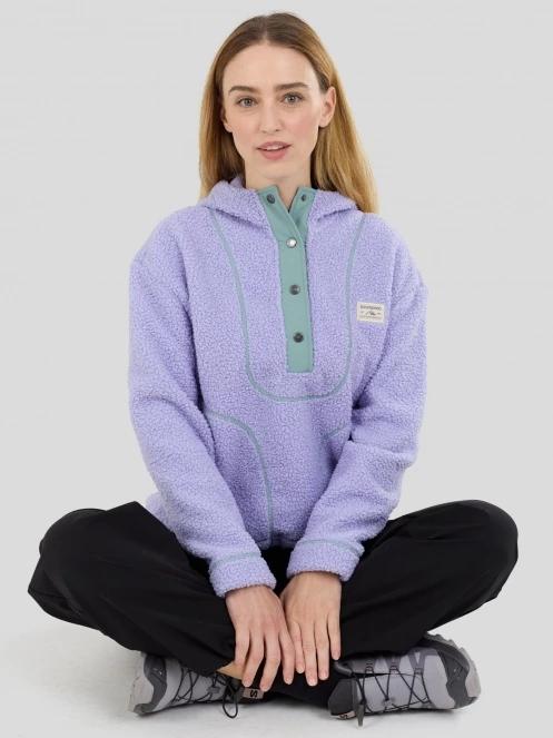 Fundango Juniper Pile Jacket damski sweter z kapturem fiolet 5