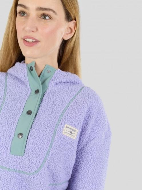 Fundango Juniper Pile Jacket damski sweter z kapturem fiolet 7