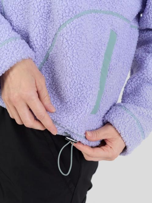 Fundango Juniper Pile Jacket damski sweter z kapturem fiolet 9