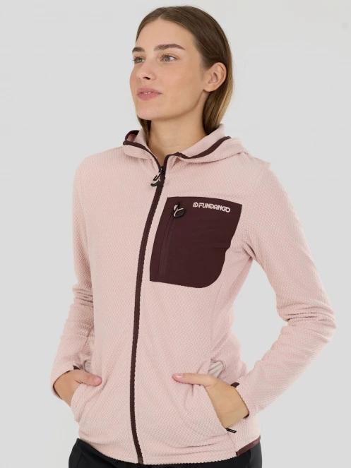 Fundango Nigata Full Zip Hoodie damski hybrydowa warstwa pośrednia różowy 5