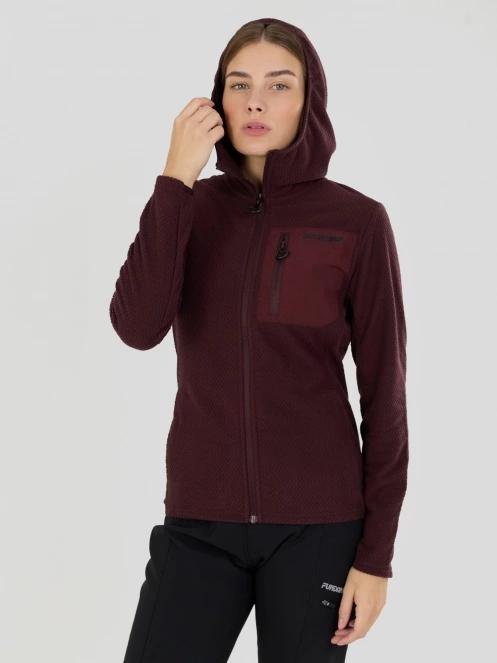 Fundango Nigata Full Zip Hoodie damski hybrydowa warstwa pośrednia fiolet 2