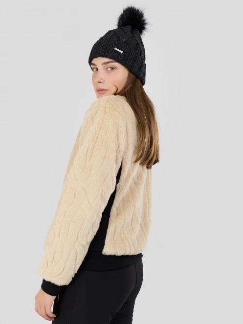 Fundango Marigold Shearling Jacket damski hybrydowa warstwa pośrednia piasek 6