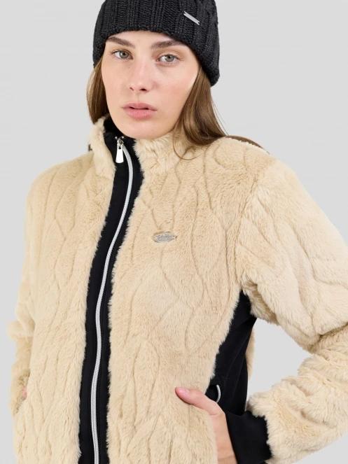 Fundango Marigold Shearling Jacket damski hybrydowa warstwa pośrednia piasek 8