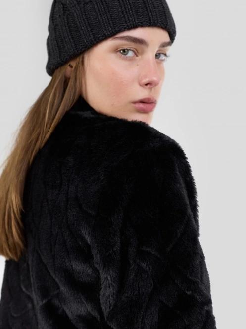 Fundango Marigold Shearling Jacket damski hybrydowa warstwa pośrednia czarny 9