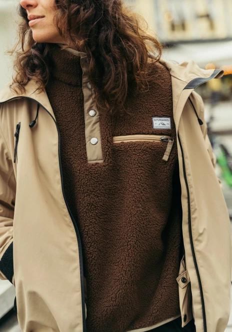 Fundango Pacha Fleece Jacket damski bluza z polaru brąz 10