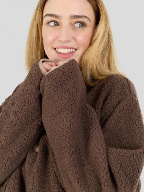 Fundango Pacha Fleece Jacket damski bluza z polaru brąz 6