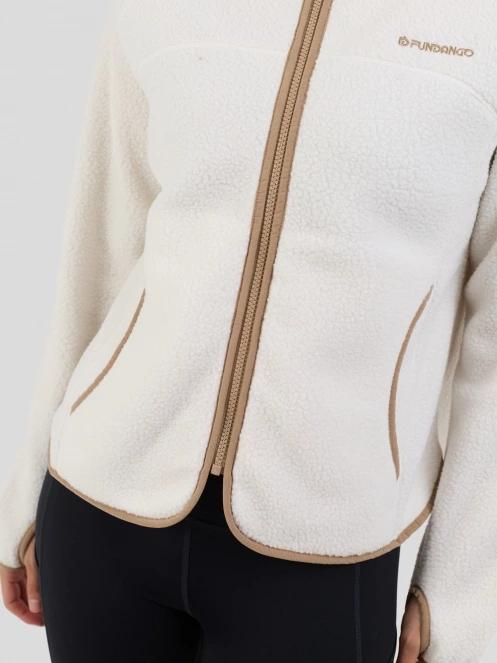 Fundango Roselake Pile Jacket damski bluza z polaru biały 9