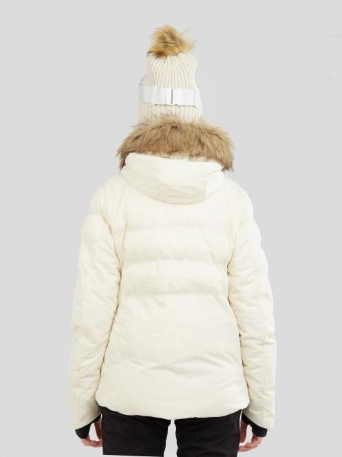 Fundango Elyra Fur Padded Jacket damski pikowana kurtka narciarska biały 3