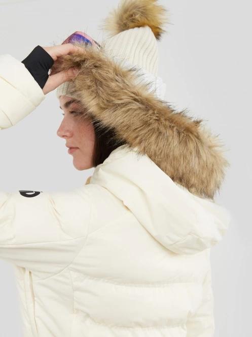 Fundango Elyra Fur Padded Jacket damski pikowana kurtka narciarska biały 8