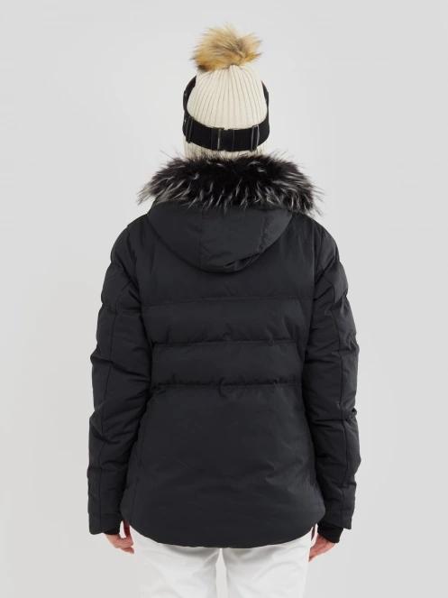 Fundango Elyra Fur Padded Jacket damski pikowana kurtka narciarska czarny 3