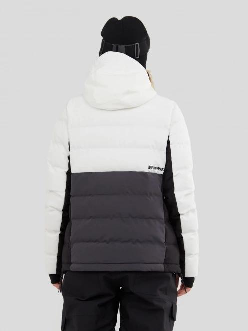 Fundango Everett Padded Anorak damski pikowana kurtka narciarska biały 3
