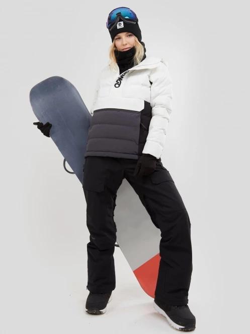 Fundango Everett Padded Anorak damski pikowana kurtka narciarska biały 5