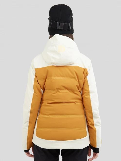 Fundango Medina Padded Jacket damski pikowana kurtka narciarska brąz 3