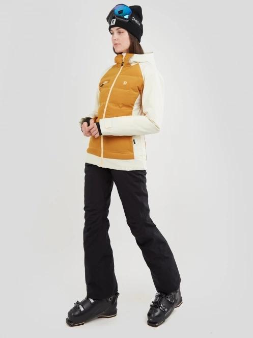 Fundango Medina Padded Jacket damski pikowana kurtka narciarska brąz 4
