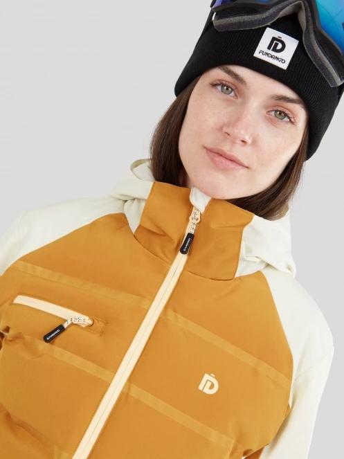 Fundango Medina Padded Jacket damski pikowana kurtka narciarska brąz 6