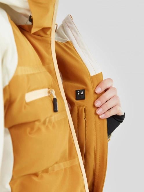 Fundango Medina Padded Jacket damski pikowana kurtka narciarska brąz 8