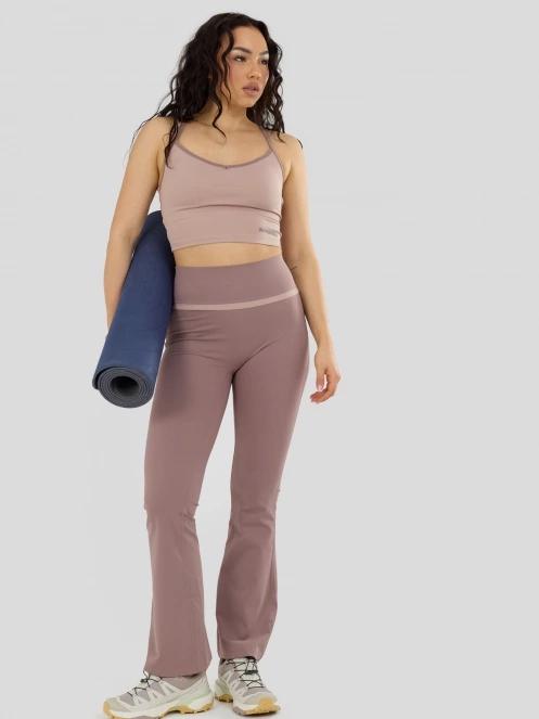 Fundango Flare Leggings damski leggingsy brąz 2