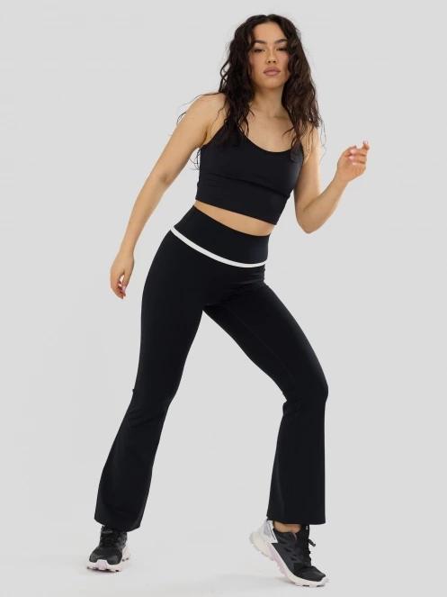 Fundango Flare Leggings damski leggingsy czarny 4