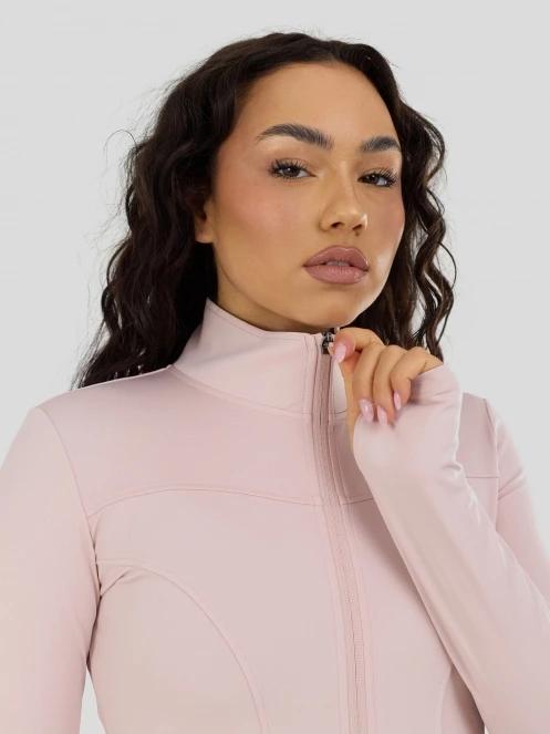 Fundango Flop Zip Up Top damski koszulka sportowa z dlugim rekawem różowy 10