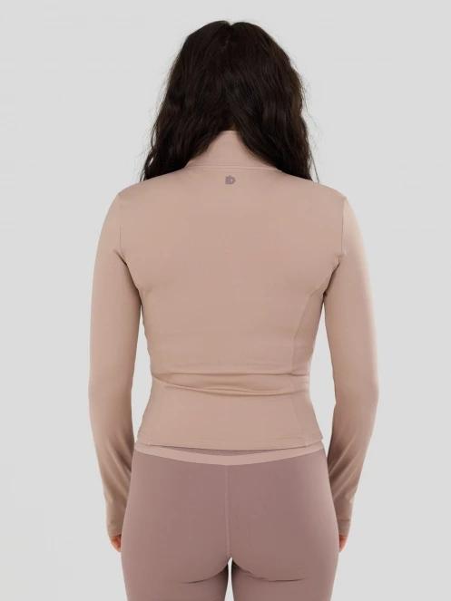 Fundango Flop Zip Up Top damski koszulka sportowa z dlugim rekawem różowy 3