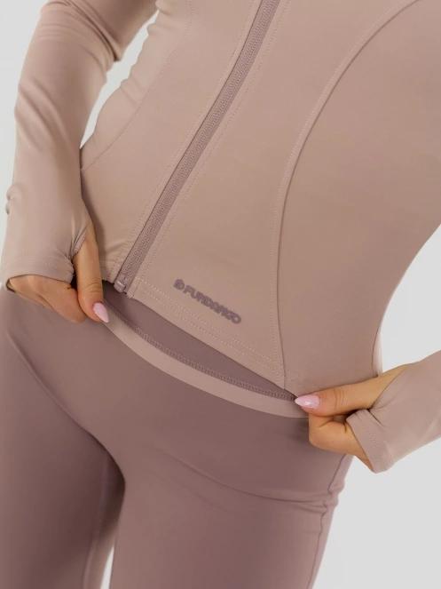Fundango Flop Zip Up Top damski koszulka sportowa z dlugim rekawem różowy 6