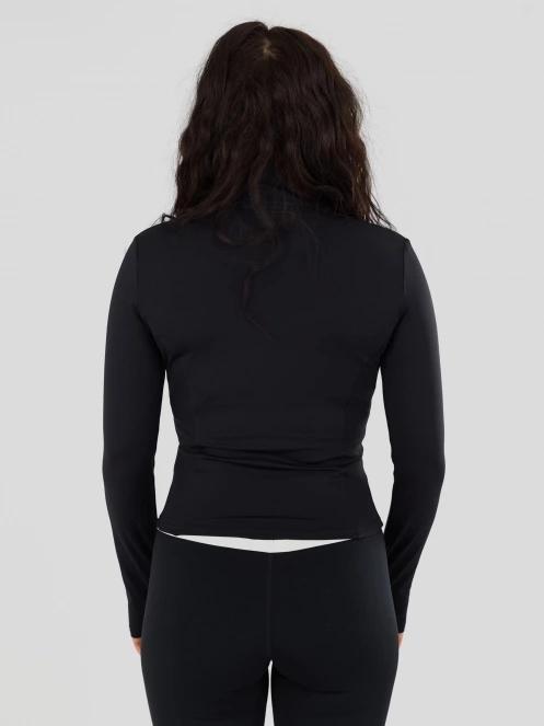 Fundango Flop Zip Up Top damski koszulka sportowa z dlugim rekawem czarny 3