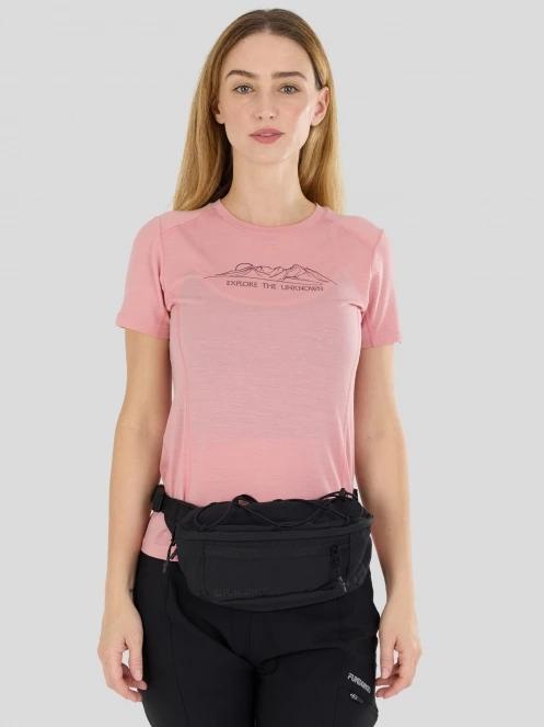Fundango Reinga Merino T-shirt damski koszulka bieliźniana różowy 6