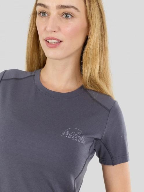 Fundango Reinga Merino T-shirt damski koszulka bieliźniana niebieski 6